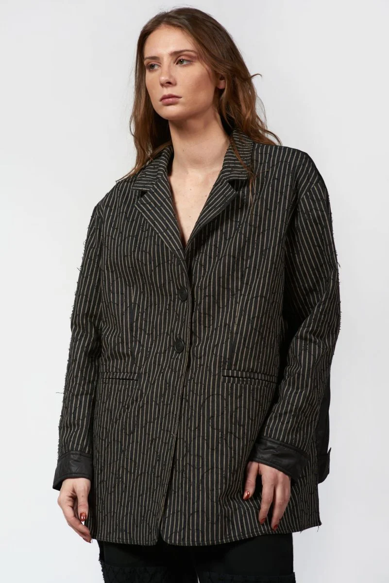 Striped Men-Style Nylon Back Jacket