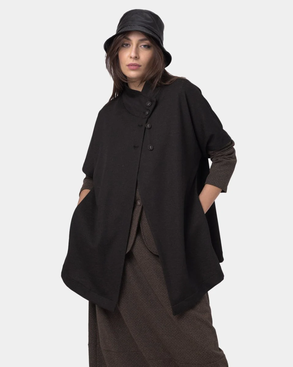 Asymetrical Buttoned Short Sleeve Shirt